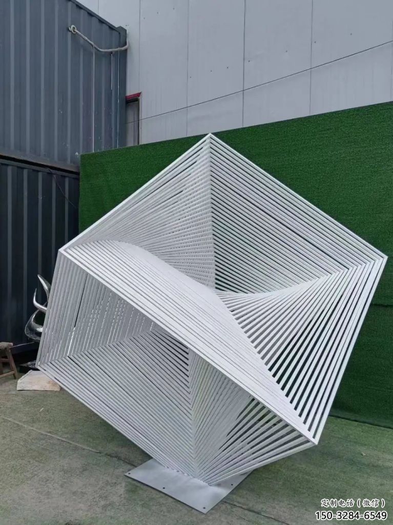 酒店正方形雕塑 景觀正方體雕塑 現代方塊雕塑