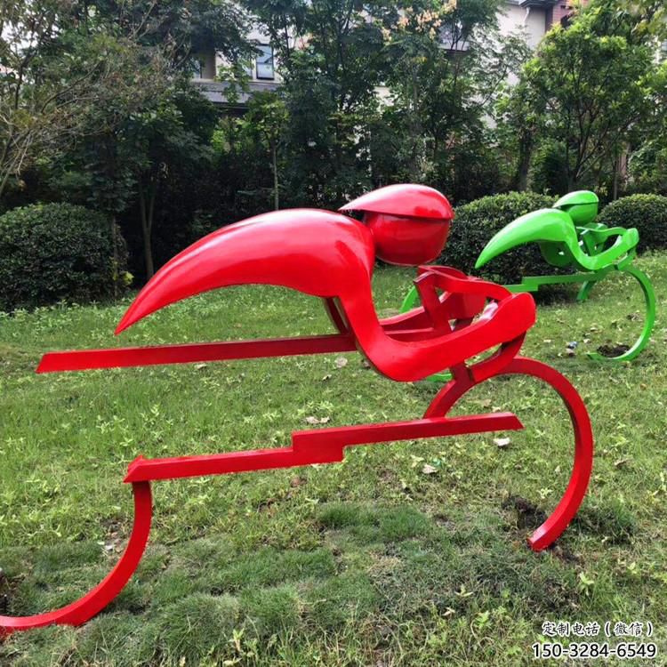 室內自行車雕塑 仿真體育雕塑 大型運動員雕塑