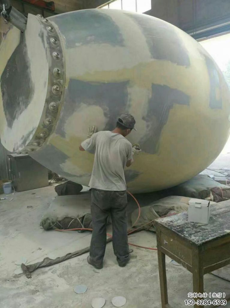 大型大鼓雕塑 歐式步行街雕塑 彩繪鑼鼓雕塑