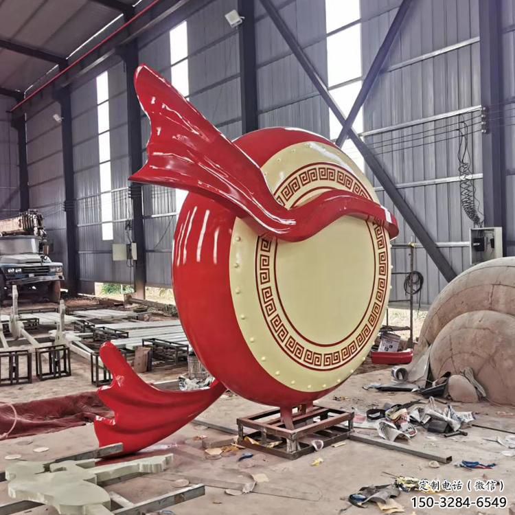 房地產大鼓雕塑 現(xiàn)代鑼鼓雕塑 幾何雕塑