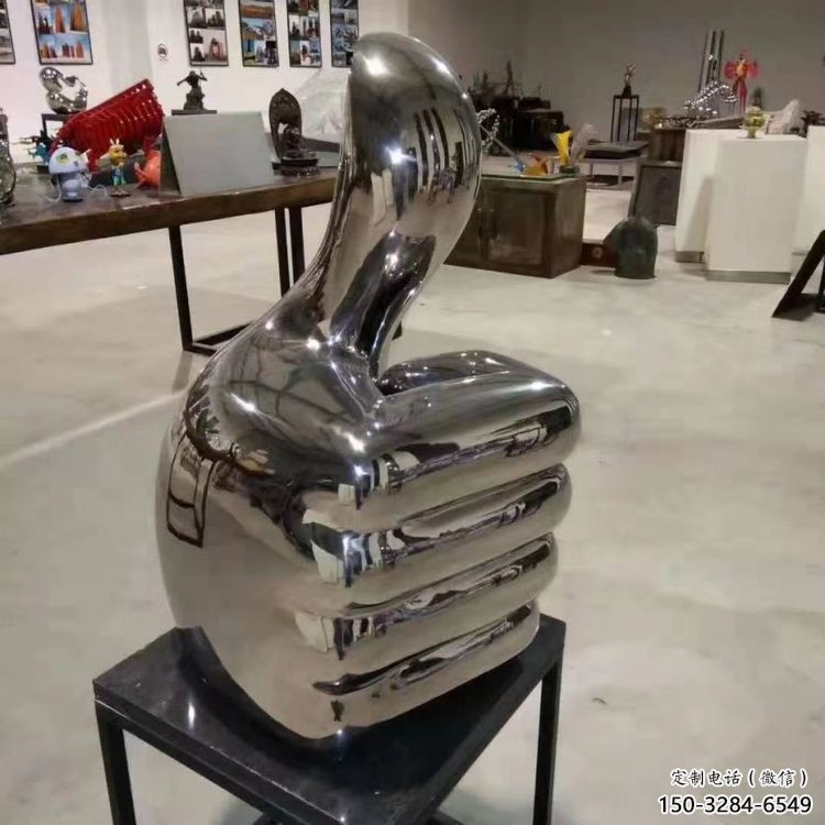 創(chuàng)意拳頭雕塑 啞光握拳雕塑 公園手勢(shì)雕塑