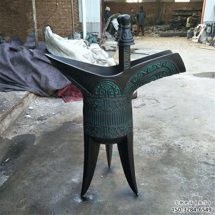 街頭酒杯雕塑 大型別墅區酒杯子雕塑 鋼管杯子雕塑