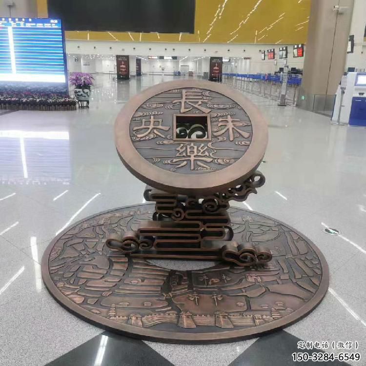 大型日晷雕塑 歐式步行街雕塑 彩繪計時雕塑