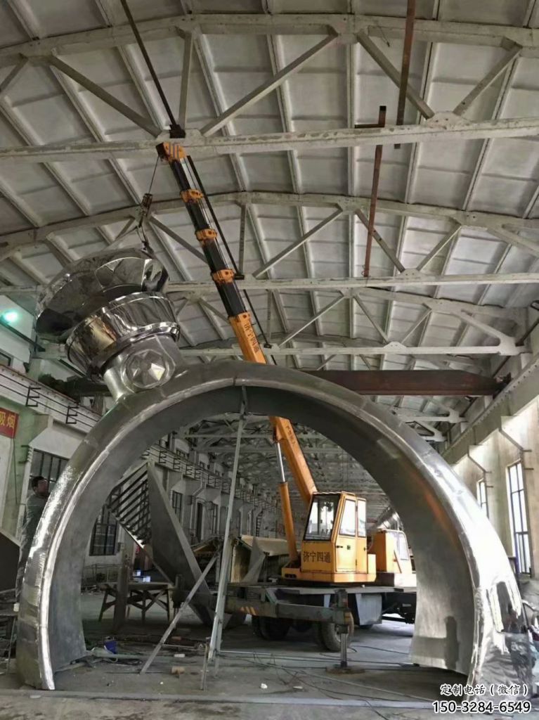 仿真指環(huán)雕塑 電鍍現(xiàn)代標(biāo)識(shí)雕塑 部隊(duì)戒指環(huán)雕塑