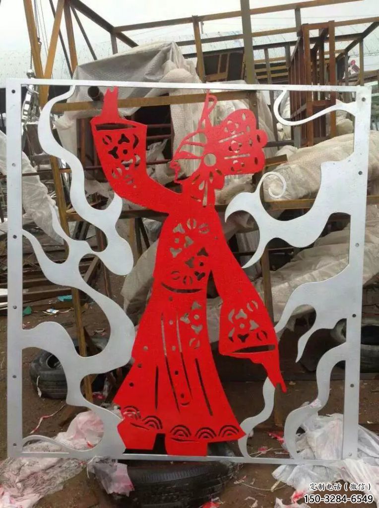 博物館臉譜雕塑 電鍍現代小品 公園雕塑