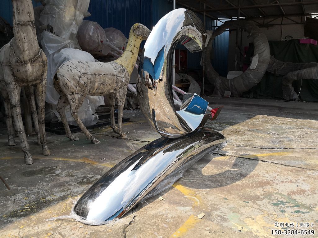 鏡面數字雕塑 烤漆大型文字雕塑 彩繪雕塑