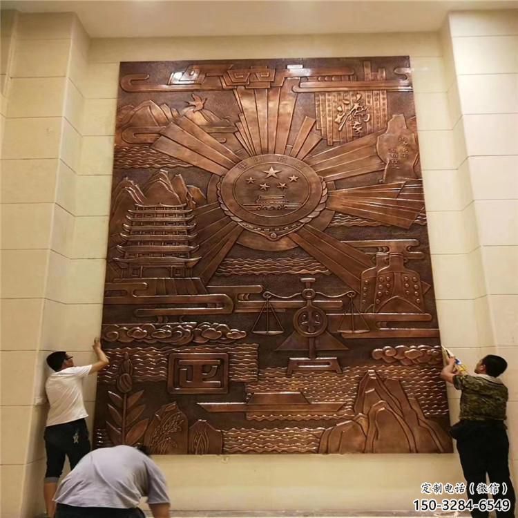 校徽雕塑 異形噴水浮雕雕塑 農(nóng)村景墻雕塑