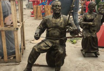 商業街琵琶雕塑 烤漆音樂雕塑 彩繪樂器雕塑