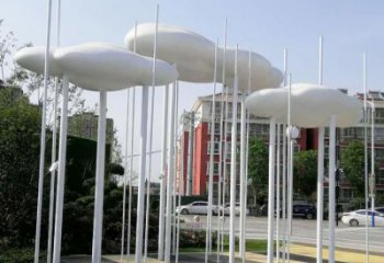 室內云梯雕塑，拉絲景觀雕塑，抽象效果