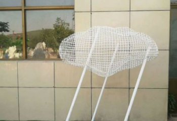 庭院云梯雕塑，鍍金歐式雕塑，網格形式