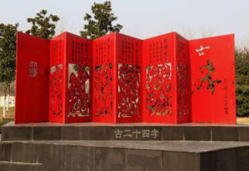 抽象竹簡(jiǎn)雕塑 啞光標(biāo)識(shí)雕塑 室內(nèi)書本雕塑