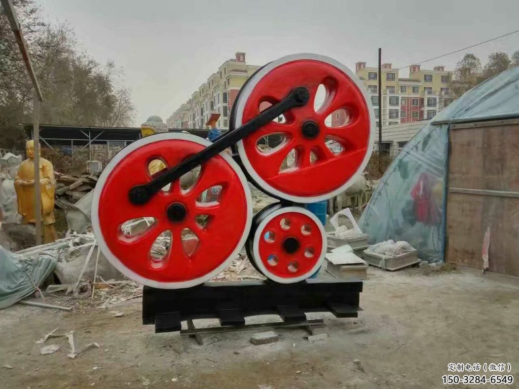 烤漆齒輪雕塑 鋼管工業(yè)雕塑 室內(nèi)機(jī)械雕塑