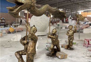 噴漆龍舟雕塑 中式村口劃槳雕塑 草地競賽雕塑