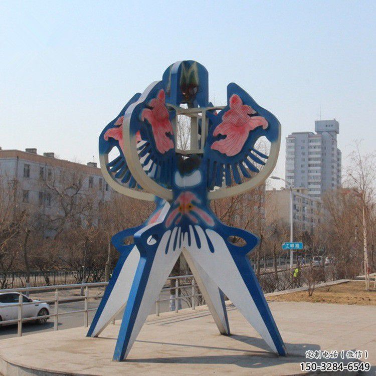 草地風箏雕塑 現(xiàn)代校園景觀雕塑 大型雕塑