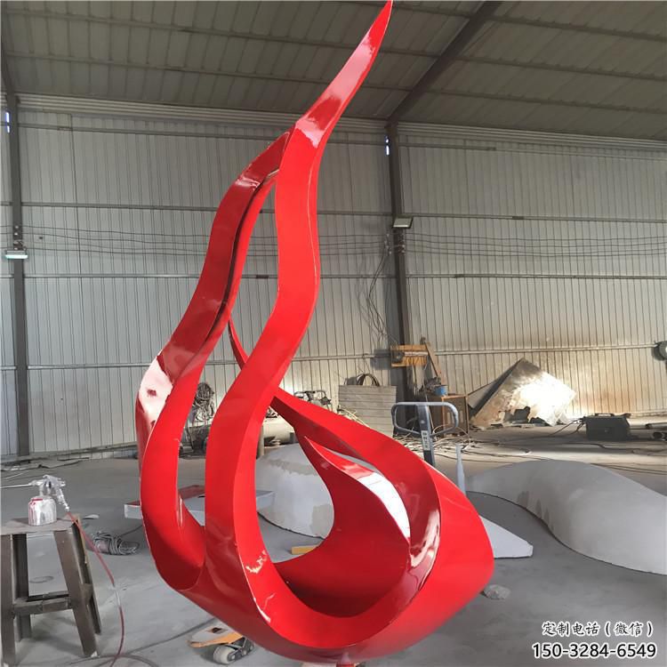部隊火把雕塑 景觀星火相傳主題 噴漆篝火雕塑