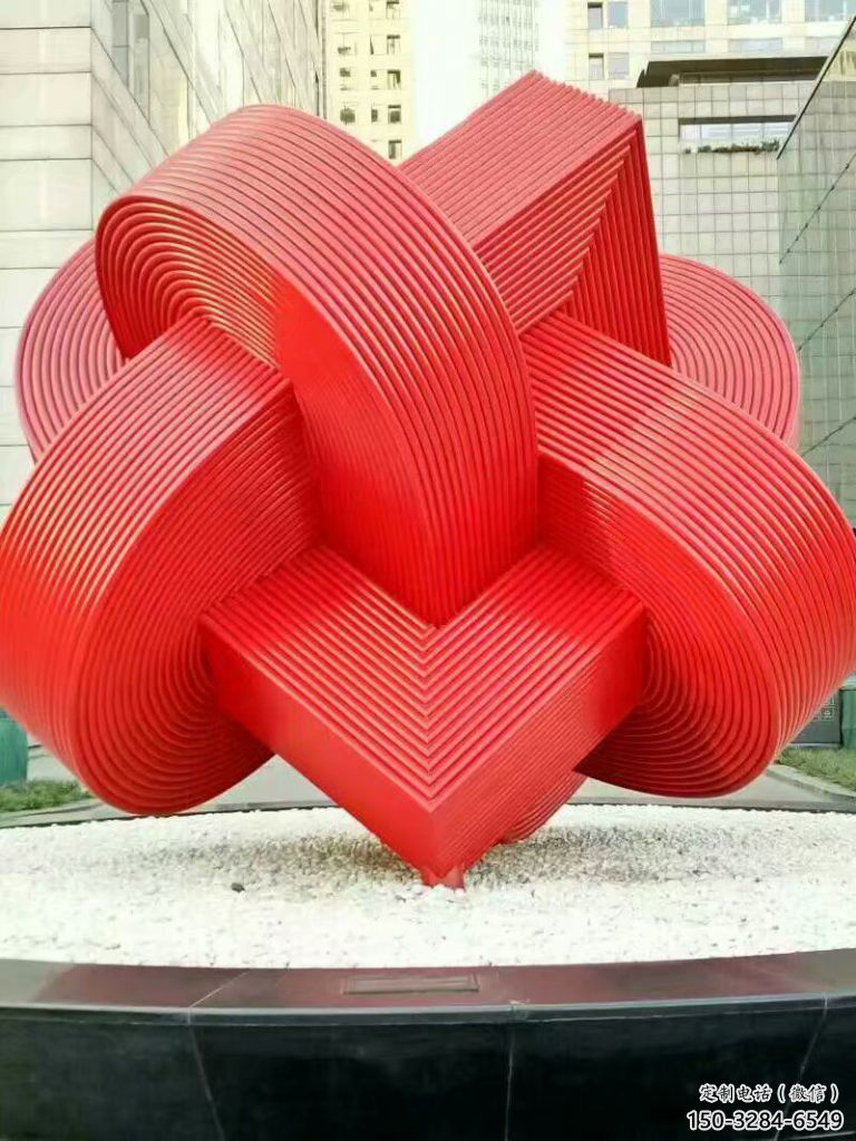 拉絲立方體雕塑 鏤空創意雕塑 別墅區雕塑