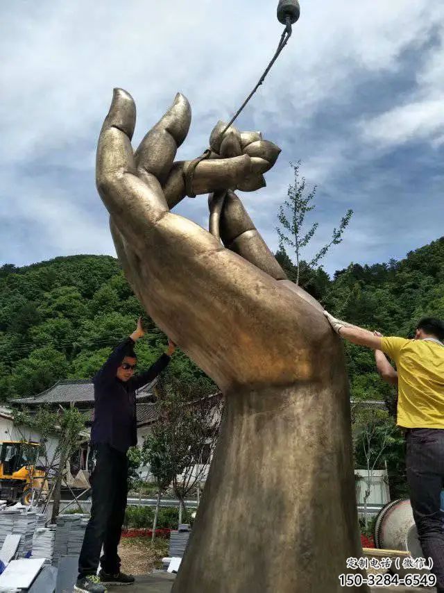 仿古佛手雕塑 騰飛觀音手雕塑 房地產雕塑