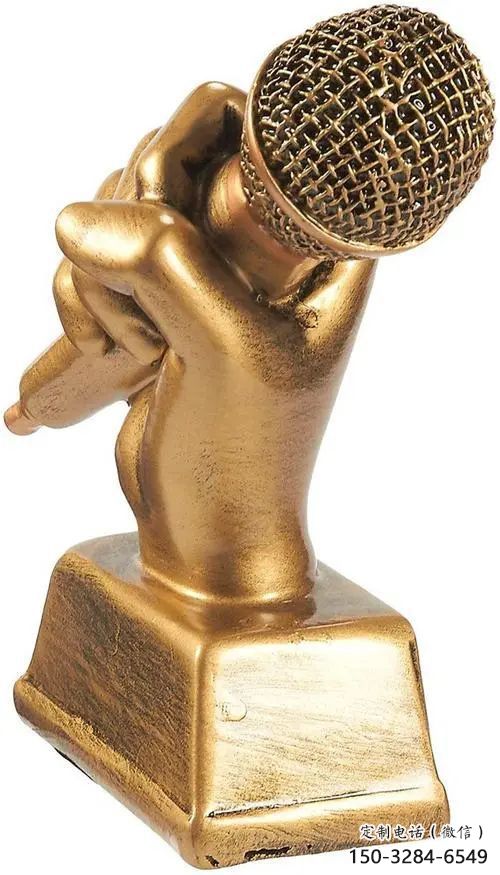 步行街麥克風(fēng)雕塑 游樂(lè)場(chǎng)音樂(lè)雕塑 鑄造話筒雕塑