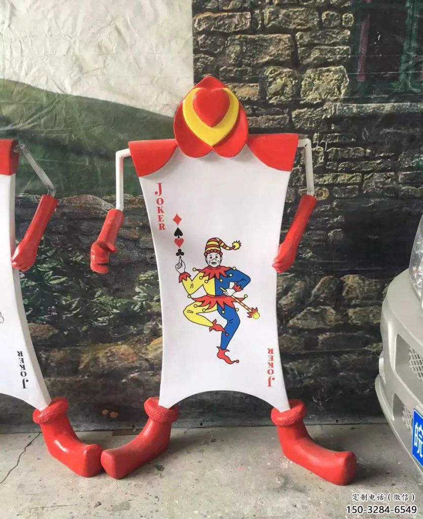 公園撲克雕塑廠家 戶外撲克牌雕塑 抽象雕塑