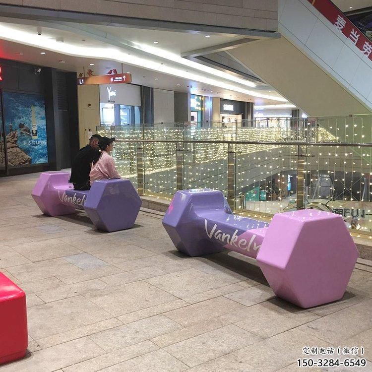 中式啞鈴雕塑 啞光體育雕塑 游樂場景觀雕塑