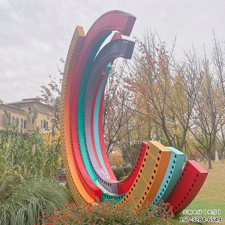 步行街膠卷雕塑 游樂場(chǎng)雕塑 鑄造膠片雕塑