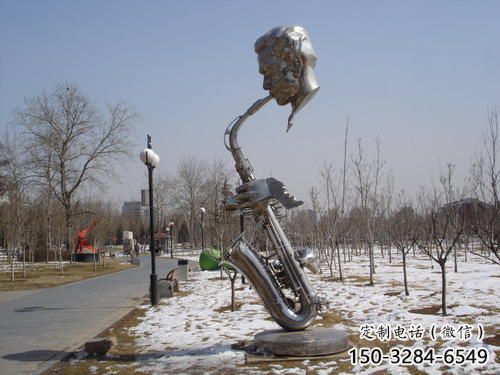 庭院薩克斯雕塑 公園西方樂隊雕塑 鍛造樂器雕塑