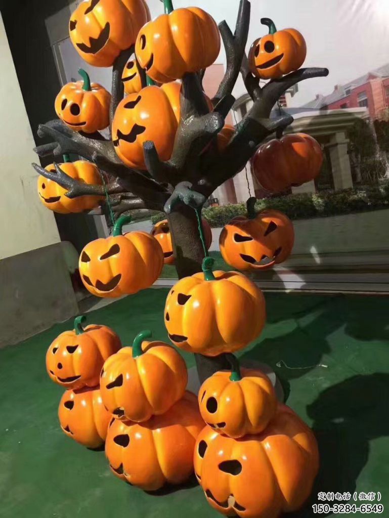 戶外骷髏雕塑 噴漆鬼怪雕塑 燈光骷髏頭雕塑