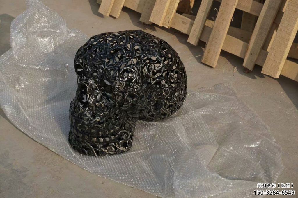 酒店骷髏雕塑 景觀鬼怪雕塑 現代骷髏頭雕塑