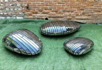 抽象鵝卵石雕塑 啞光空心石雕塑 室內雕塑