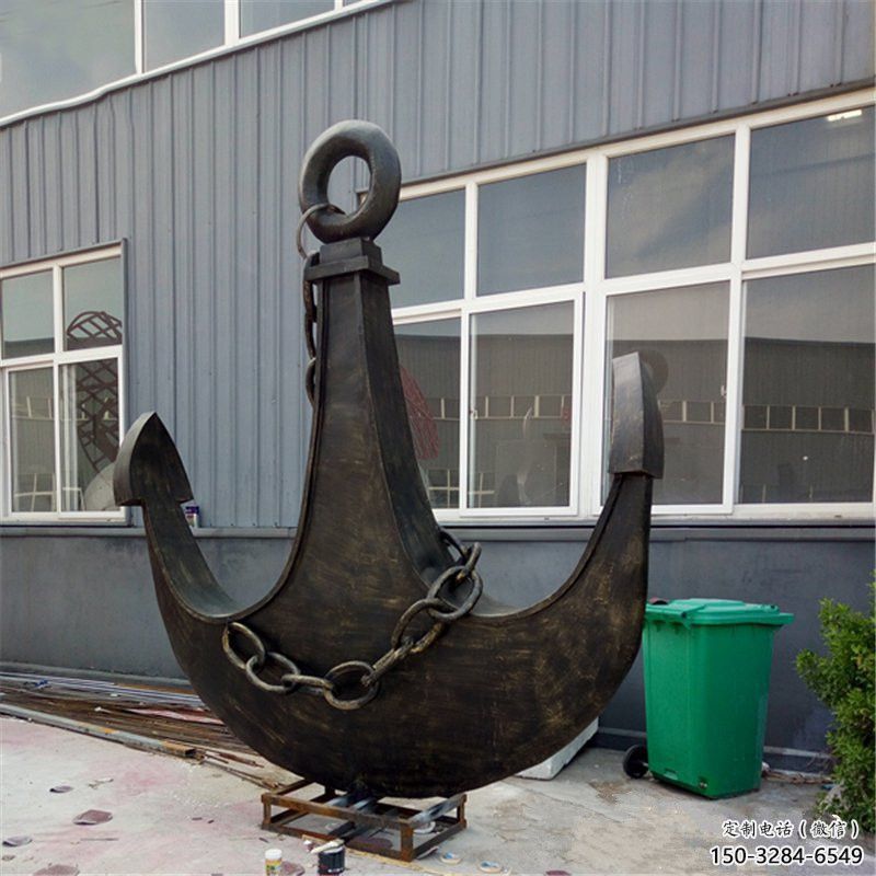 仿古船錨雕塑 騰飛碼頭雕塑 房地產雕塑