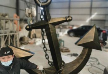 拉絲船錨雕塑 鏤空創(chuàng)意雕塑 別墅區(qū)雕塑