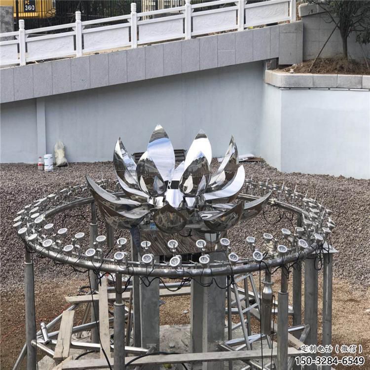 水景蓮花雕塑 彩繪剪紙花卉雕塑 現(xiàn)代水蓮花雕塑