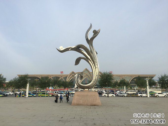 景觀蘭花雕塑 彩繪剪紙玉蘭花雕塑 校園雕塑