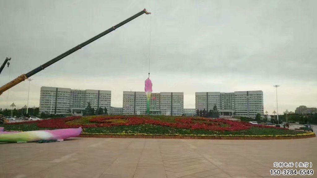 鑄造蘭花雕塑 中式村口雕塑 景觀(guān)玉蘭花雕塑