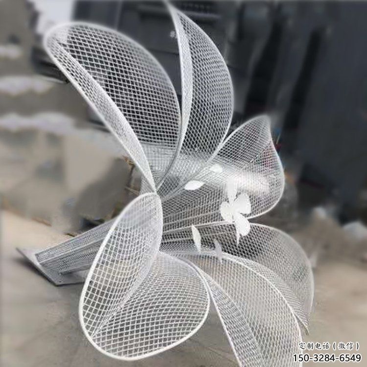 鏤空蘭花雕塑 噴水園林玉蘭花雕塑 住宅小區雕塑