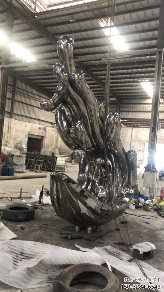 異形水花雕塑 現代校園雕塑 校園水景雕塑