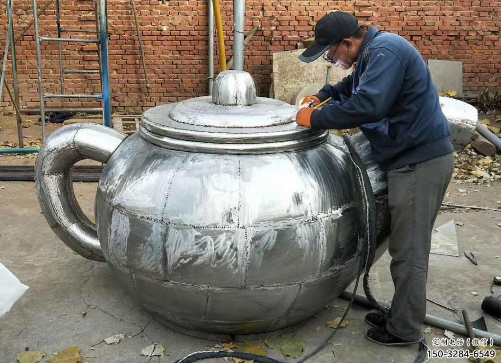 鍛造天壺雕塑 景觀流水雕塑 戶外懸空雕塑