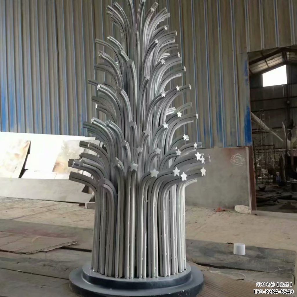 戶外雪花雕塑 噴漆窗花雕塑 燈光雕塑