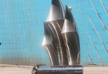 大門口揚帆雕塑 發光公園風帆雕塑 仿真遠航雕塑