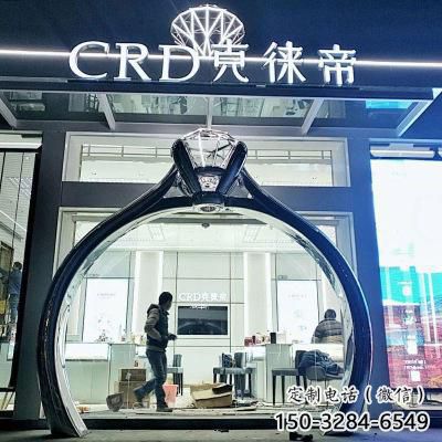 戒指拱門雕塑，形象美陳擺件，不銹鋼景觀拱門雕塑