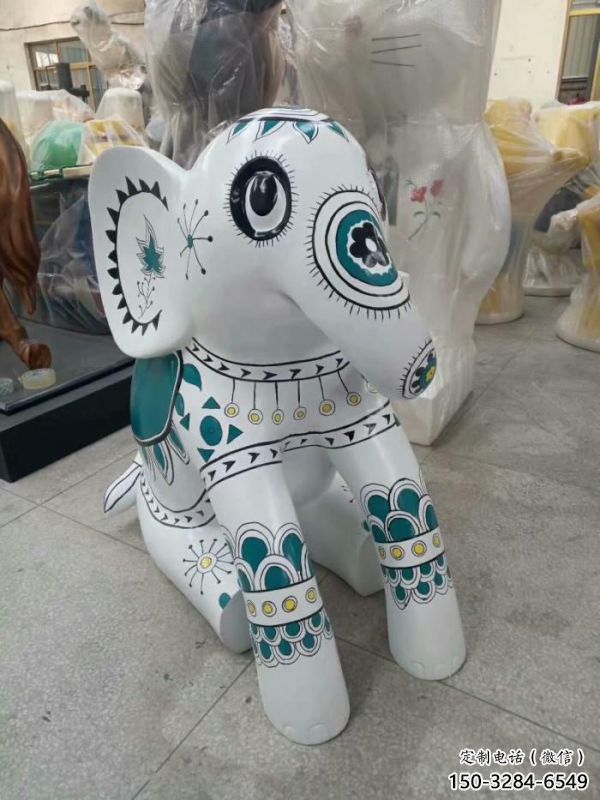 景觀大象雕塑，城區小品，戶外玻璃鋼大象雕塑生產商