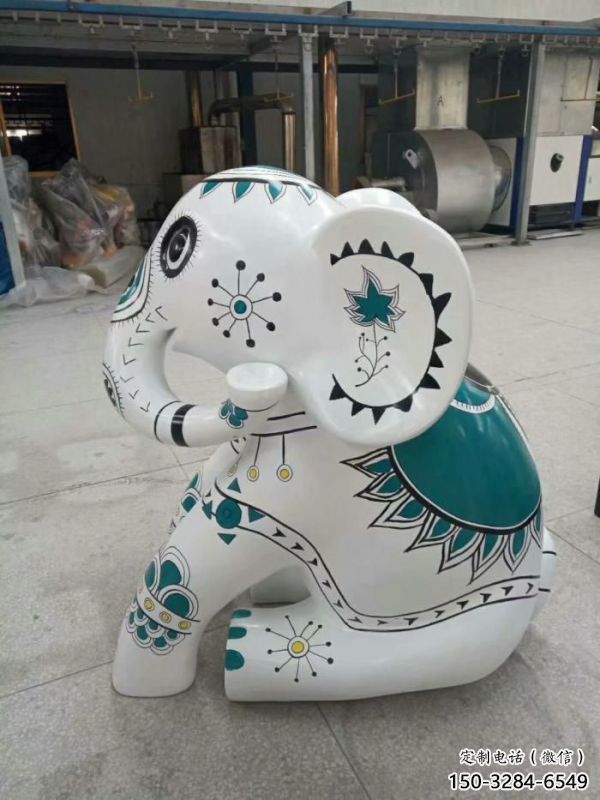 生產大象雕塑，室外軟裝，景區玻璃鋼大象雕塑供應商
