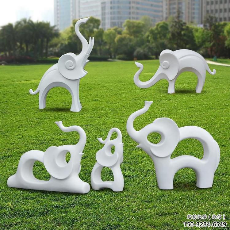 景觀大象雕塑批發，幾何工藝，園林大象雕塑承接
