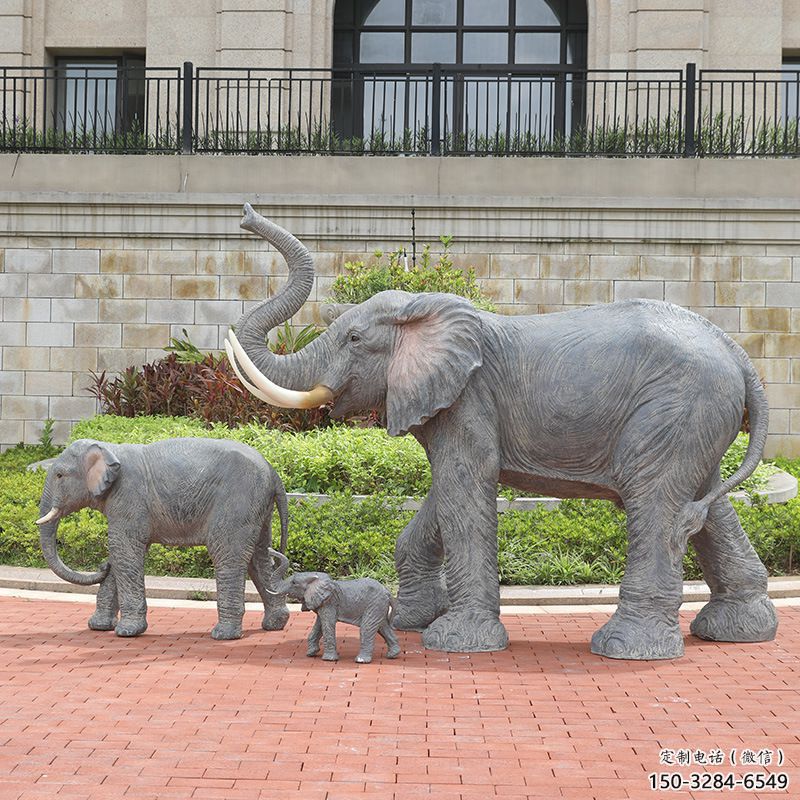 廣場(chǎng)大象雕塑供需，廣場(chǎng)雕塑，景觀仿真大象雕塑定制