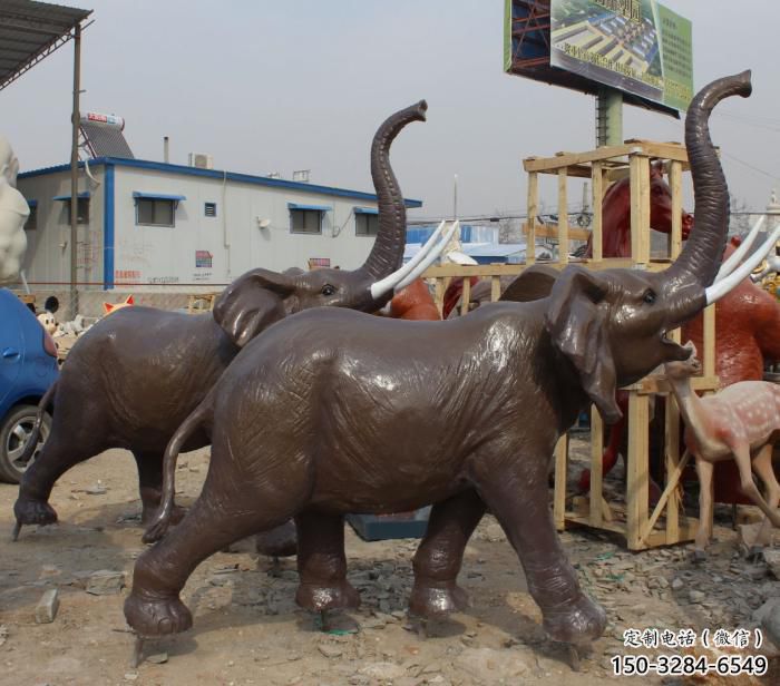 景觀大象雕塑制造，歐式風格，仿真大象雕塑定價