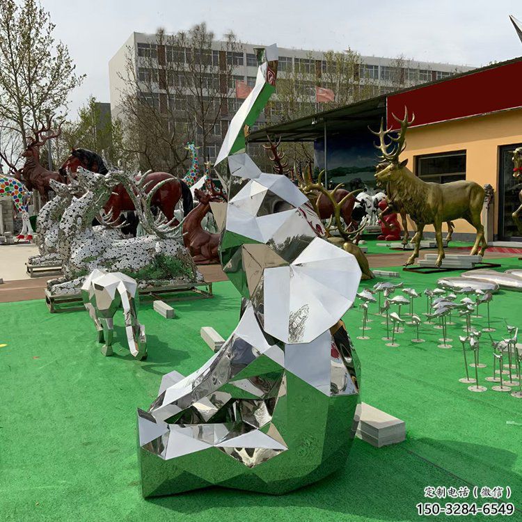 大象雕塑優選，室外雕塑，景觀鏡面大象雕塑優選