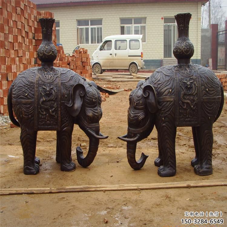 大象雕塑精選，景區(qū)雕塑，景觀紅銅大象雕塑提供
