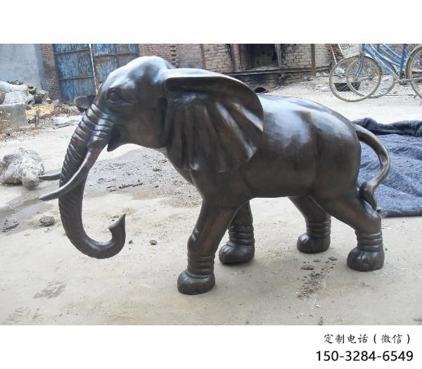 大象雕塑制造商，靜態(tài)雕塑，銅大象雕塑訂做