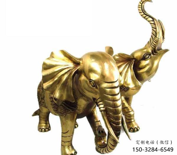 純銅大象雕塑，動(dòng)物雕塑，黃銅大象雕塑生產(chǎn)
