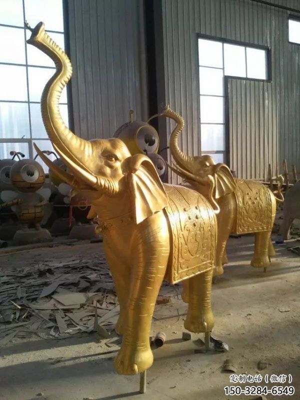 園林大象雕塑供給，景區(qū)雕塑，黃銅大象雕塑優(yōu)選